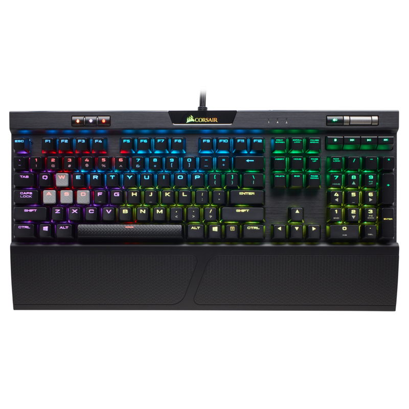 Corsair K70 RGB Mk.2 Rapidfire Black/RGB LED/Cherry MX Speed Mechanical Gaming Keyboard