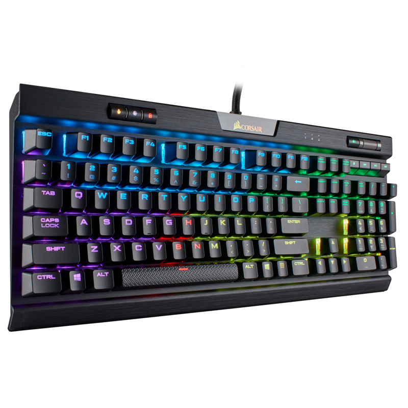 Corsair K70 RGB Mk.2 Rapidfire Black/RGB LED/Cherry MX Speed Mechanical Gaming Keyboard