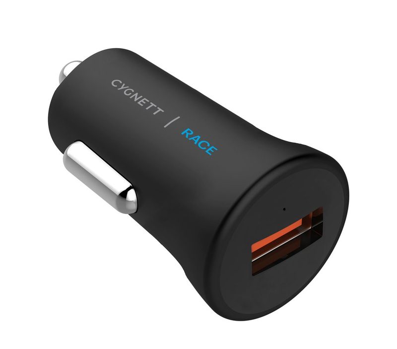 Cygnett Race 10W Wireless + QC 3.0 Car Charger with Micro Cable 1.5m