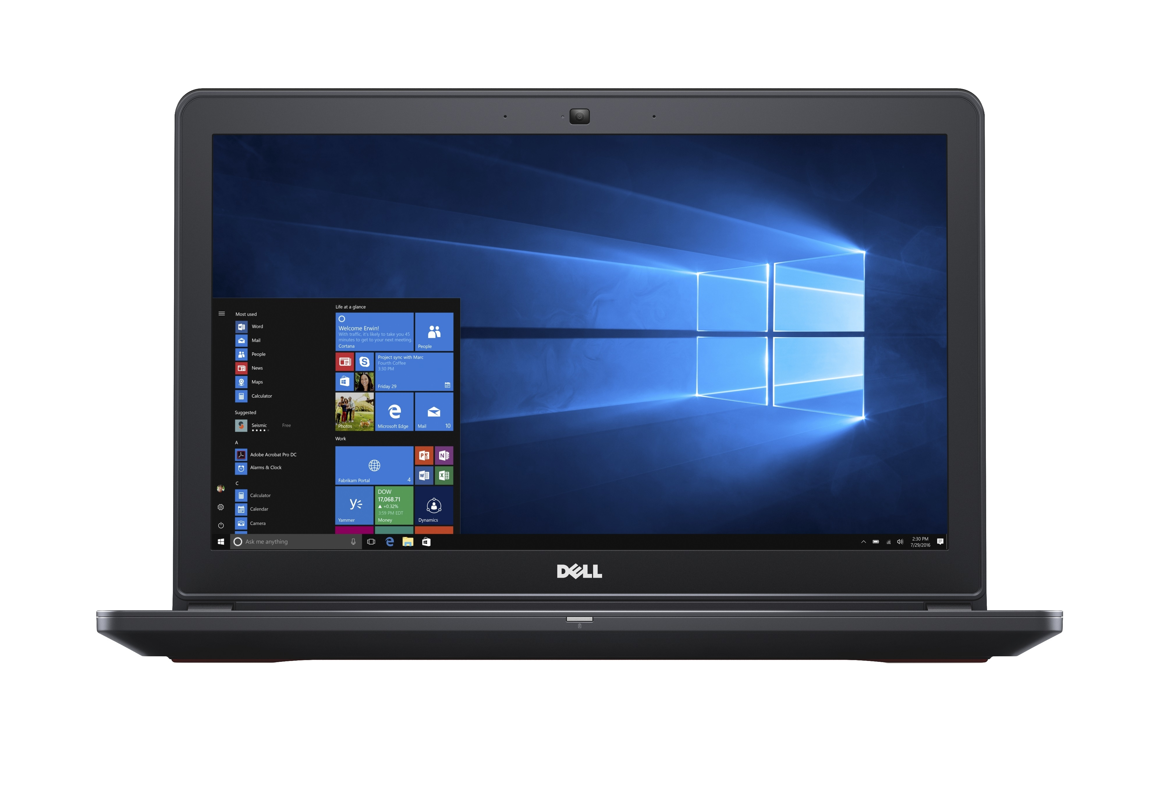 Dell Gaming Laptop i7-7700HQ 16GB RAM/1TB HDD + 128 SSD/4D/1050/W10/15.6F/Black
