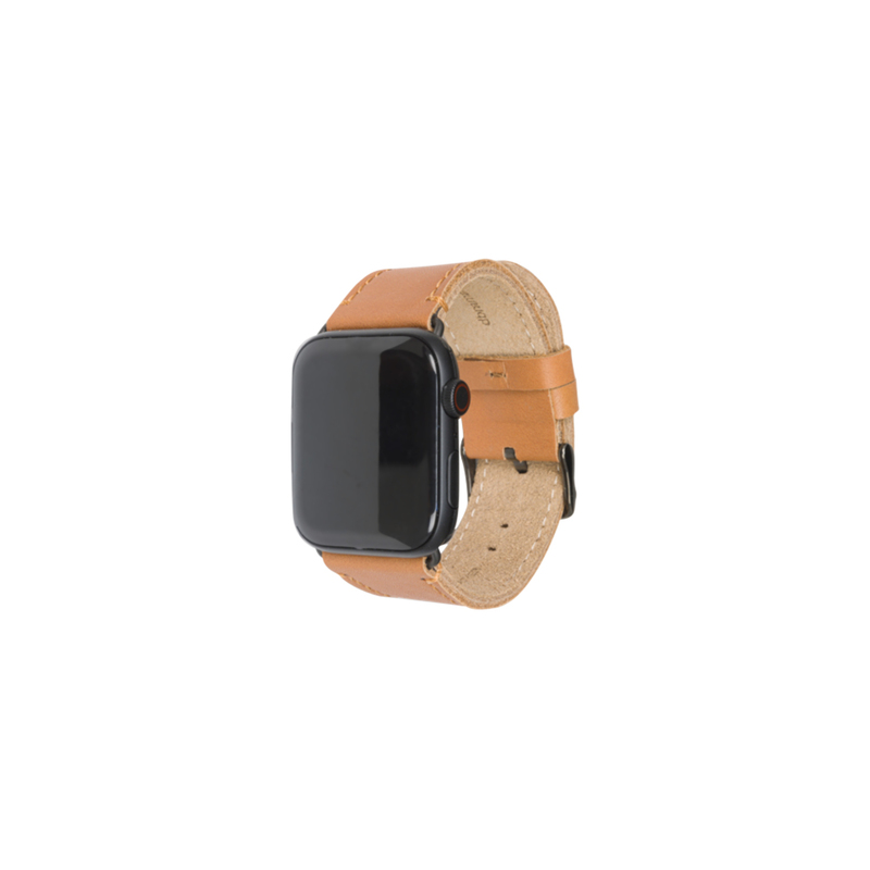 dbramante1989 Copenhagen Watch Strap Light Saddle Brown/Space Grey for Apple Watch 42/44mm (Compatible with Apple Watch 42/44/45mm)
