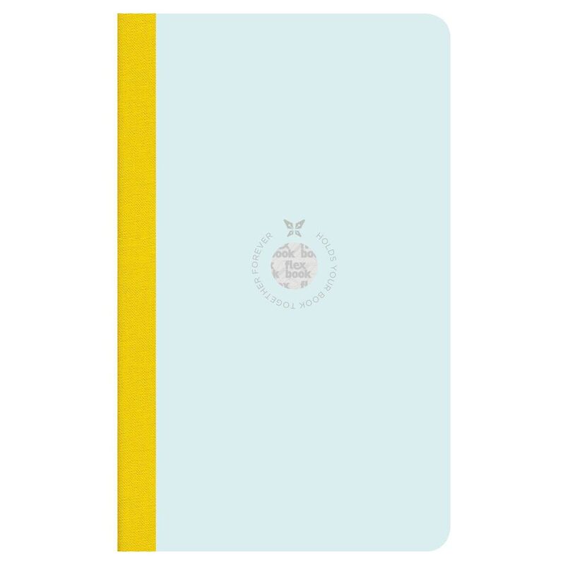 Flexbook Smartbook Ruled A5 Notebook - Medium - Light Blue Green Cover/Yellow Spine (13 x 21 cm)