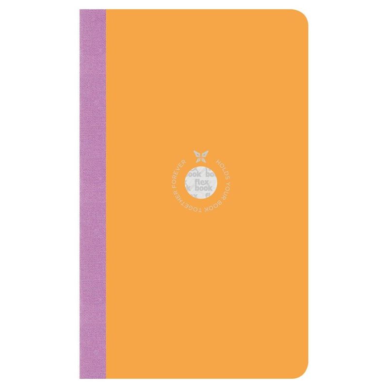 Flexbook Smartbook Ruled A5 Notebook - Medium - Orange Cover/Light Purple Spine (13 x 21 cm)
