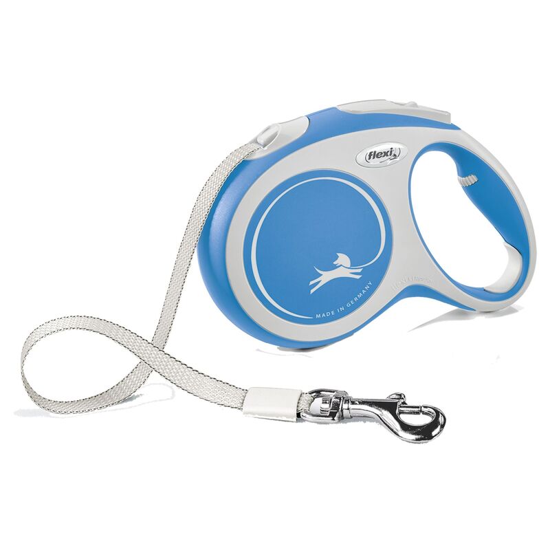 Flexi New Comfort L Tape Cat/Dog Leash 5M - Blue