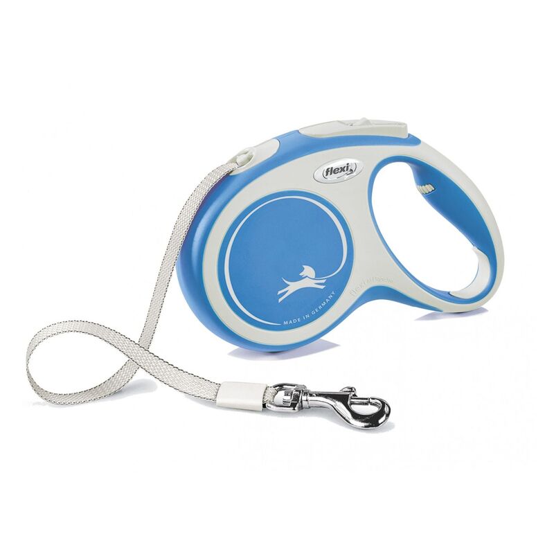 Flexi New Comfort M Tape Cat/Dog Leash 5M - Blue/White