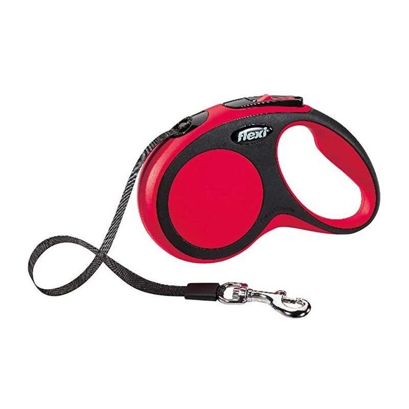 Flexi New Comfort M Tape Cat/Dog Leash 5M - Red/White