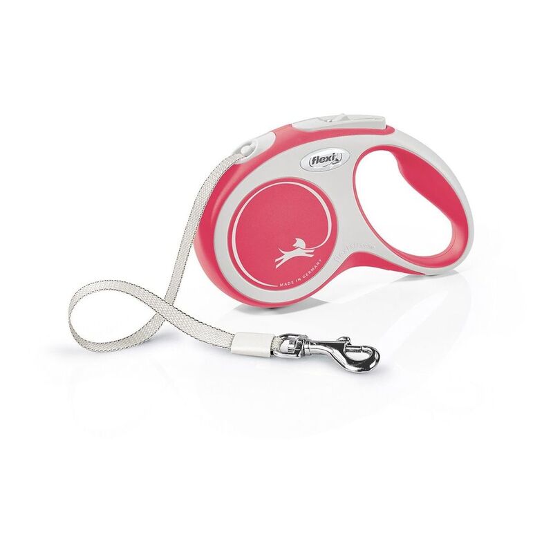 Flexi New Comfort S Tape Cat/Dog Leash 5M - Red