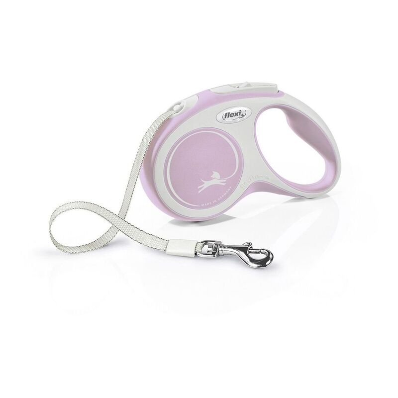 Flexi New Comfort S Tape Cat/Dog Leash 5M - Rose