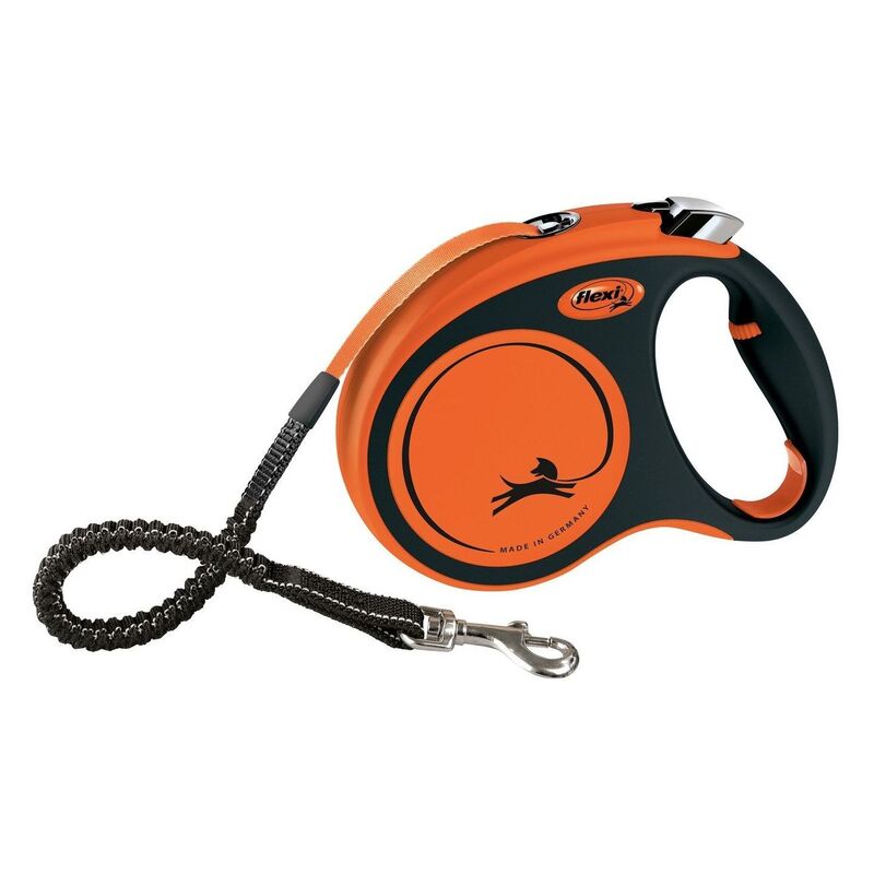 Flexi Xtreme L Tape Cat/Dog Leash 5M - Black/Orange