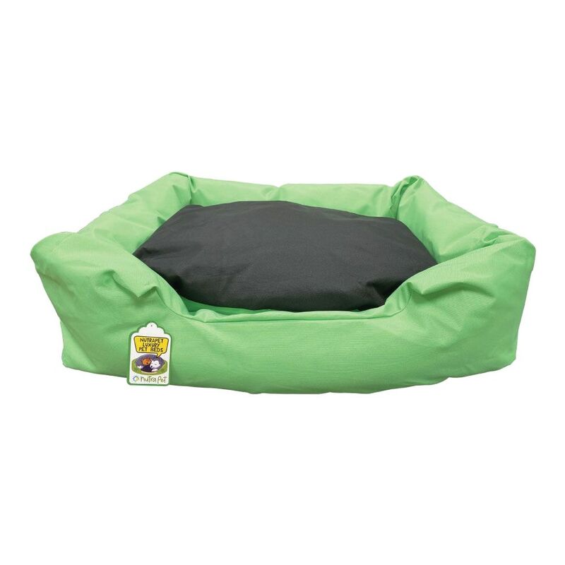 Nutrapet Lounger Pet Bed - Green & Black - Medium (75 x 59 x 17 cm)