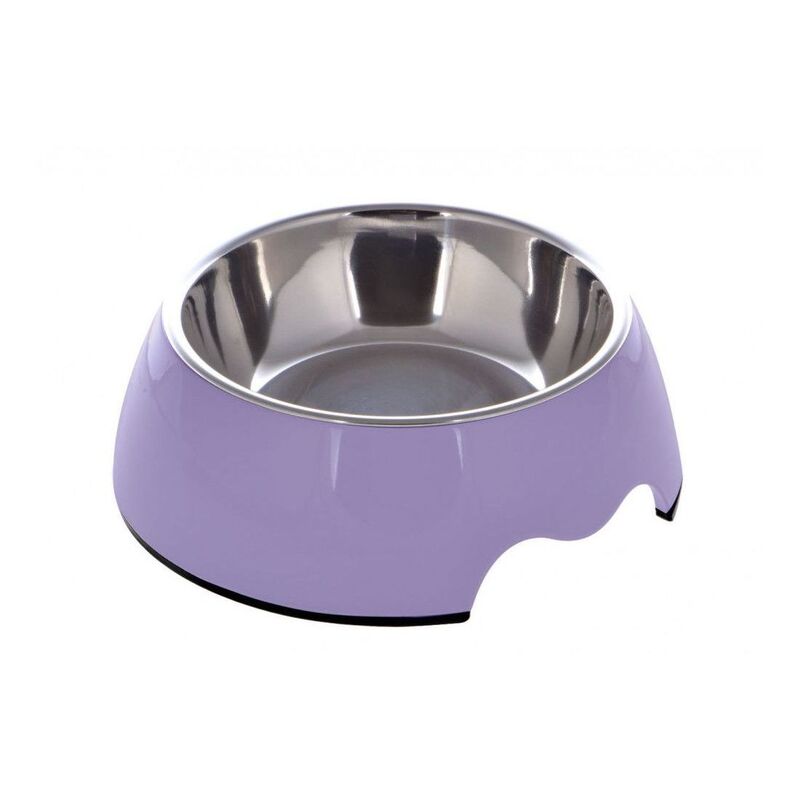 Nutrapet Melamine Round Pet Bowl - Purple - Medium - 350/11.8 ml/oz (17.5 x 6.5 cm)