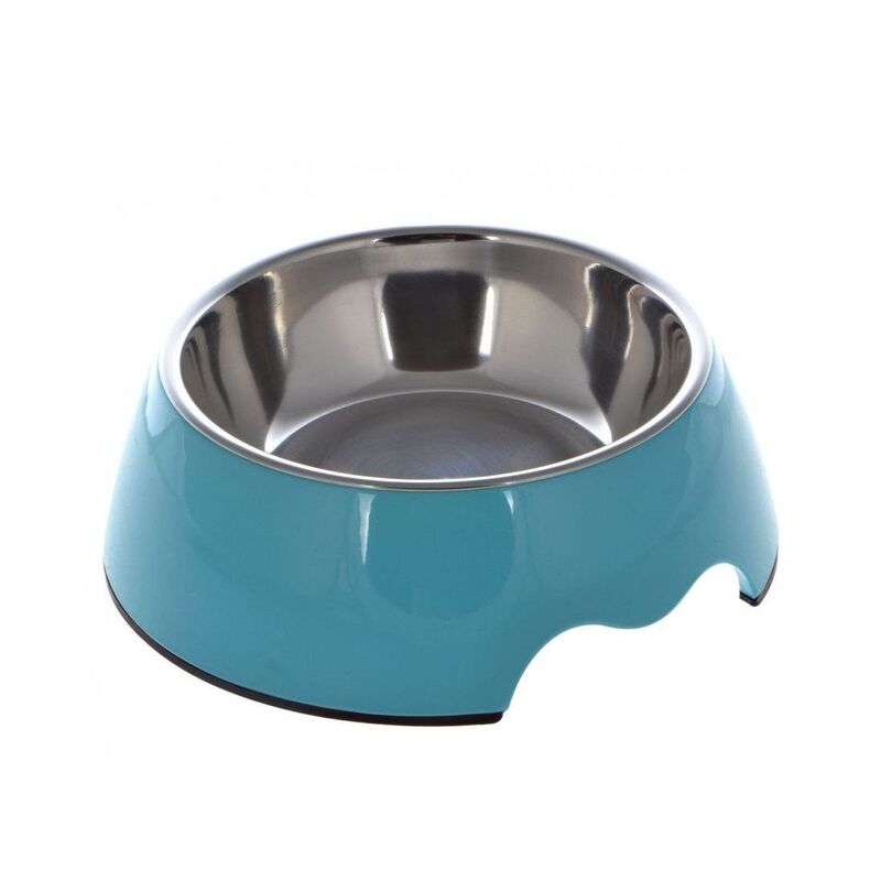 Nutrapet Melamine Round Pet Bowl - Smallky Blue - Medium - 350/11.8 ml/oz (17.5 x 6.5 cm)
