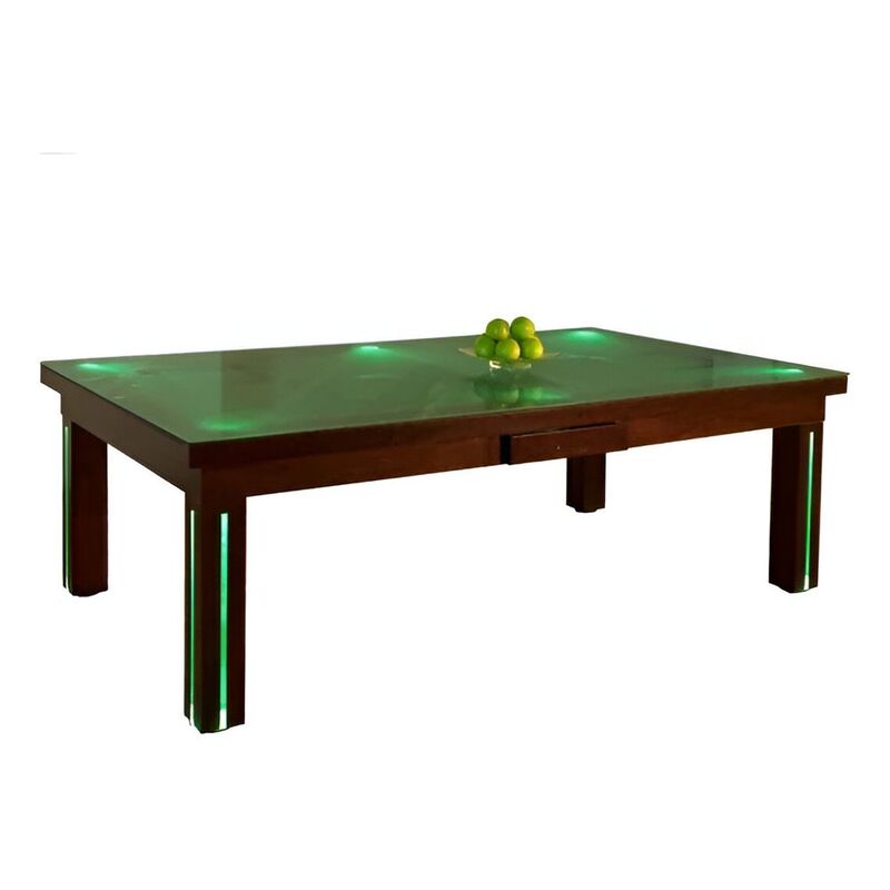Bilijardai Pronto 2 New York Home Use Pool Table In Birch Tone 3 Finishing with Led Lights 8ft with Dining Top