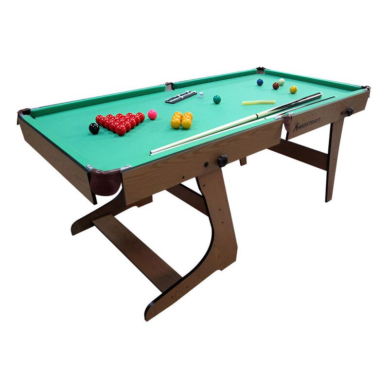 Knight Shot Foldable Billiard Table 6ft - Brown
