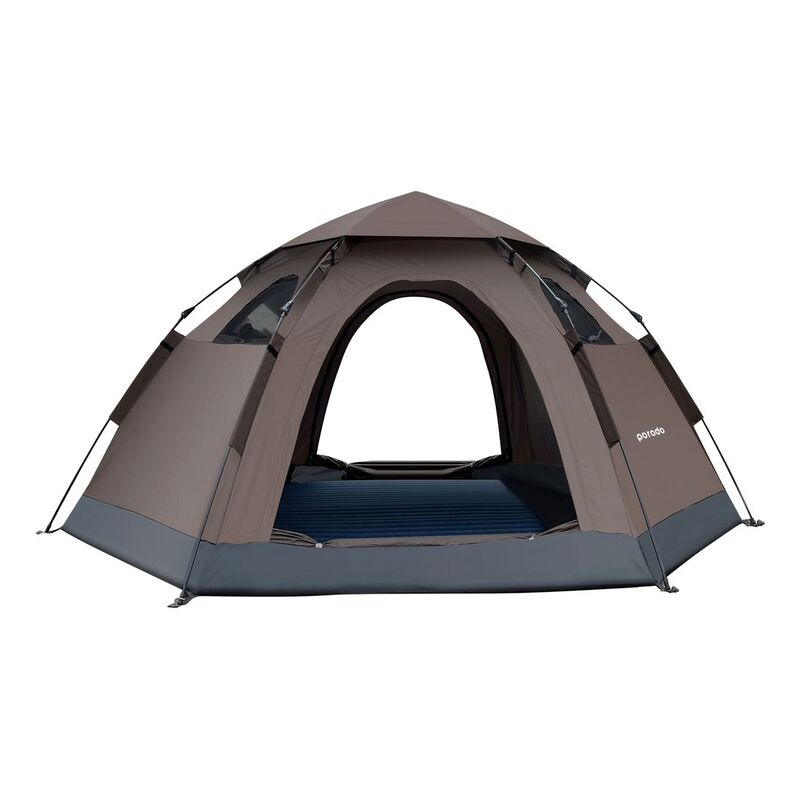 Porodo Lifestyle 4 Person Easy Pop Up Automatic Camping Tent 2000MM - Light Brown