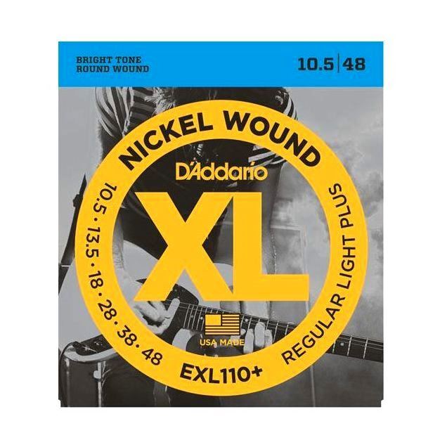 D'Addario Electric Guitar String EXL110+ Nickel Wound Regular Light Plus 10.5-48