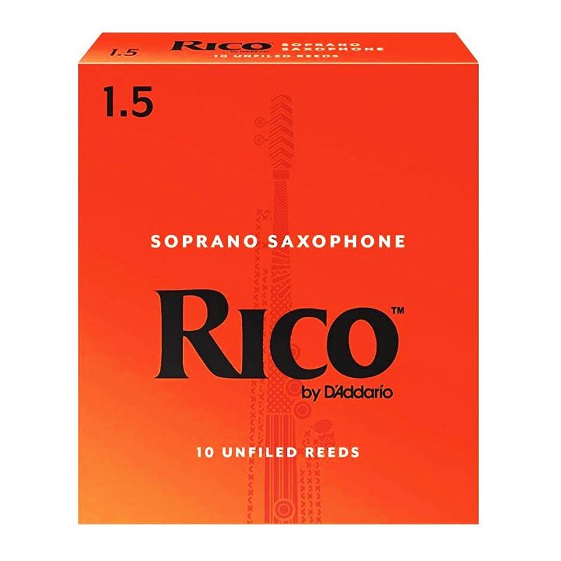 Rico by D'Addario Soprano Saxophone Reeds - Strength 1.5 - Box Of 10 Pieces