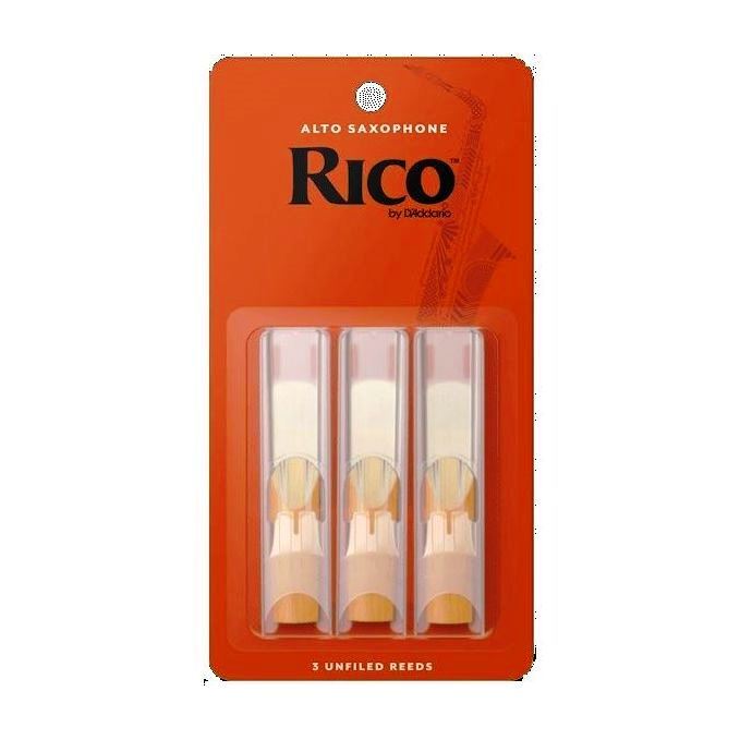 Rico by D'Addario Alto Saxophone Reeds - Strength 3 - Box Of 3 Pieces