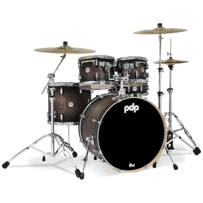 PDP Concept Maple Shell Pack - 5-piece - Satin Charcoal Burst (Without Cymbals)