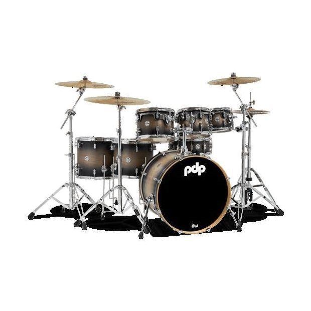 PDP Concept Maple 7-Piece Drum Shell Pack - Satin Charcoal Burst (Without Cymbals)