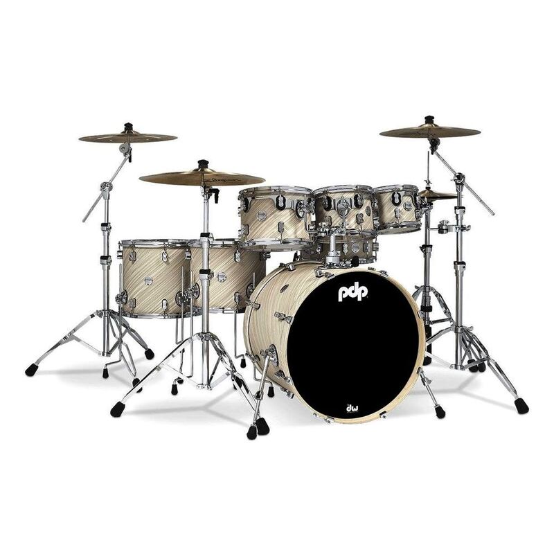 PDP Concept Maple Shell Pack - 7-Piece Drum Set - Twisted Ivory (Without Cymbals)