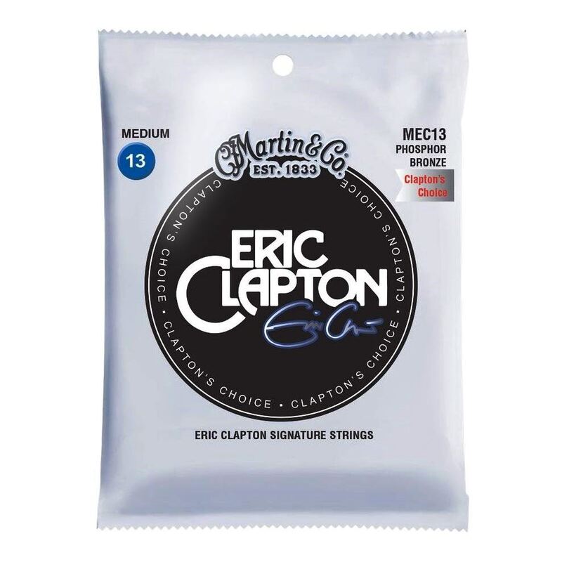 Martin Eric Clapton's Choice Acoustic Guitar Strings Set - 92/8 Phosphor Bronze Medium - 013 -.056 - MEC13