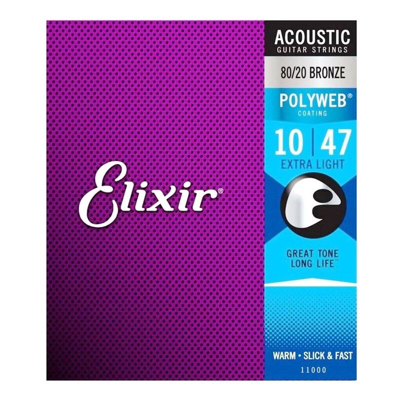 Elixir Acoustic Guitar Strings Polyweb Extra Light