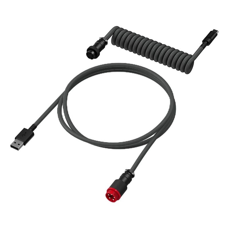 HyperX Coiled Cable - Gray/Black - 1.37m