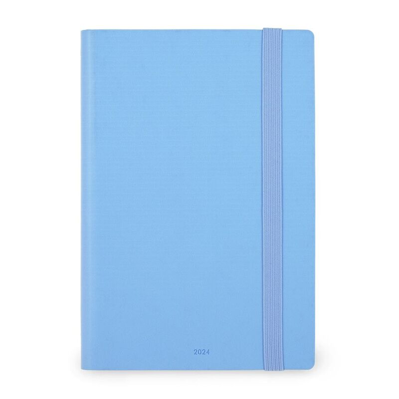Legami 12-Month Diary - 2024 - Medium Weekly Diary with Notebook - Light Blue