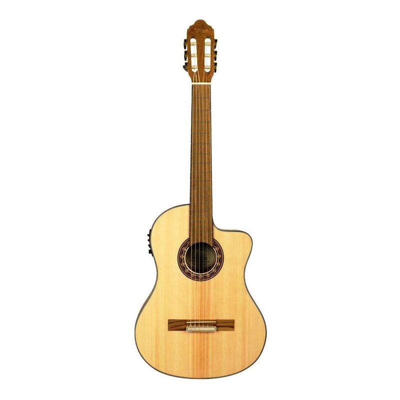Valencia VC304CE Classical Nylon String Guitar with Pickup- Natural (Includes Free Softcase)