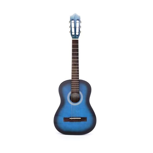 Carlos C34S Acoustic Guitar 1/2 Size - Blue (Includes Soft Case)