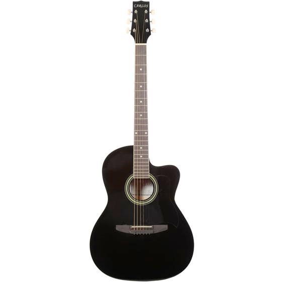 Carlos C901 Acoustic Guitar - Black (Includes Soft Case)