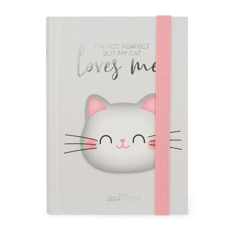Legami 12-Month Diary - 2024 - Small Daily Diary - Kitty