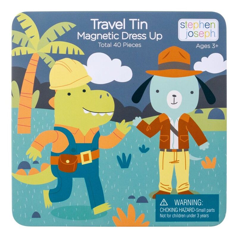 Stephen Joseph Dino and Dog Magnetic Dress Up Travel Toy (40 Pcs)