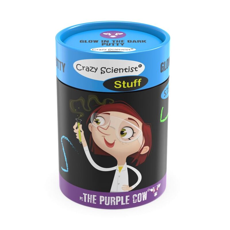 The Purple Cow Crazy Scientist Stuff Glow in the dark putty Science STEM Kit