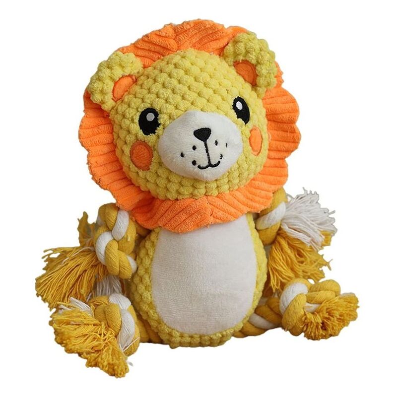 Nutrapet Plush Pet Lion Dog Toy (Includes 1)