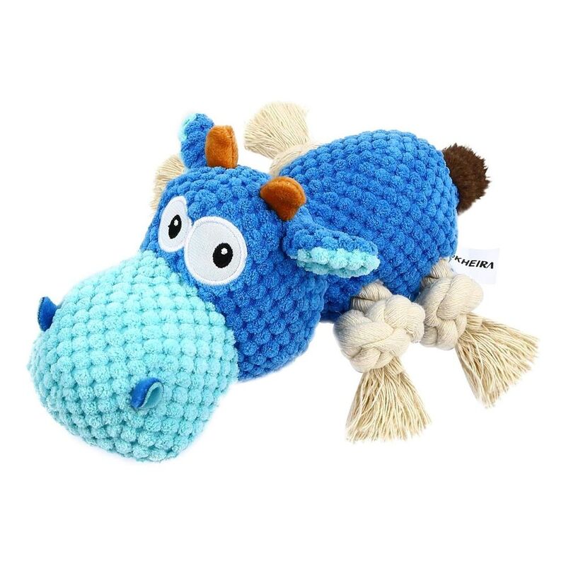 Nutrapet Plush Pet Swimming Hippo Dog Toy (Includes 1)