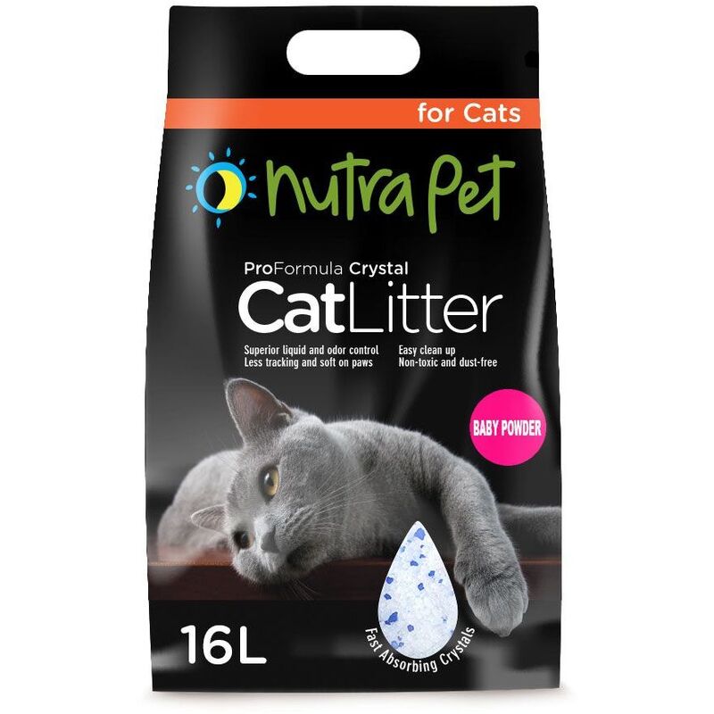 NutraPet Cat Litter Silica Gel 16L Baby Powder Scent