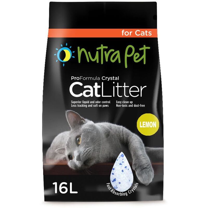 NutraPet Cat Litter Silica Gel 16L Lemon Scent