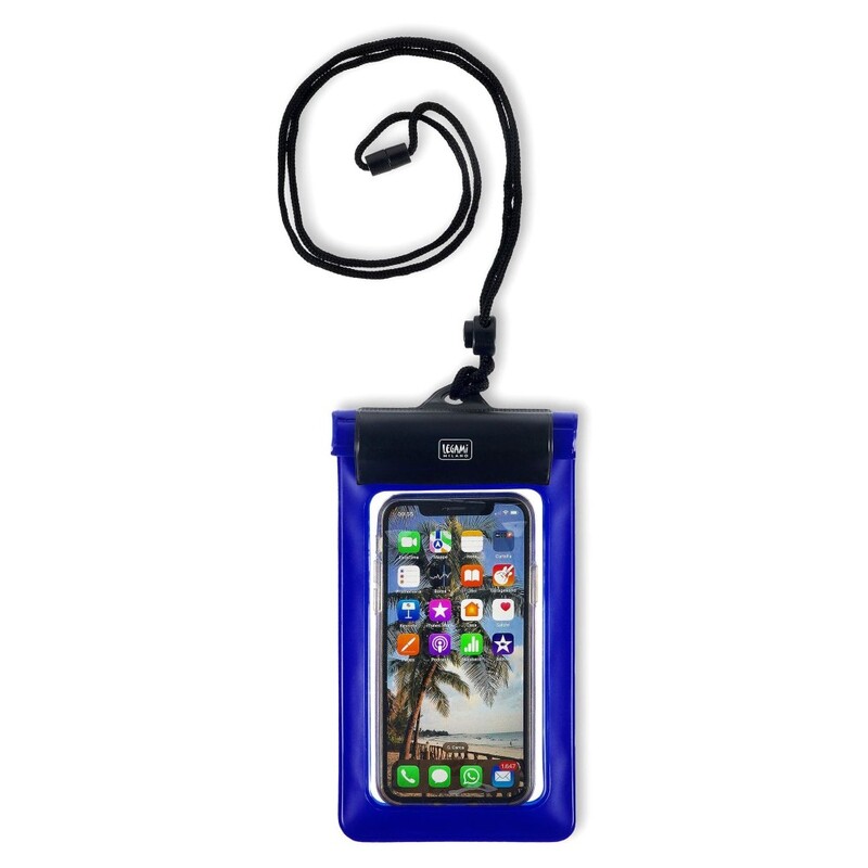 Legami Waterproof Smartphone Pouch - Blue (for Smartphones up to 6.5-inches)