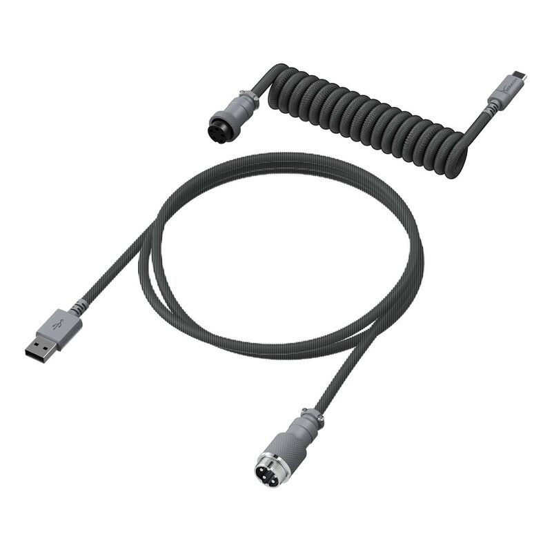 HyperX Coiled Cable - Gray - 1.37m