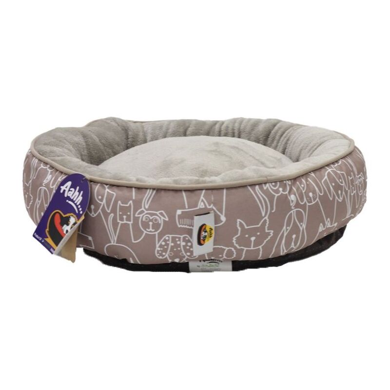Nutrapet Aahh Dog Bed Snuggly L46 x W36 x H42 cm Flannel Beige Doggies Love