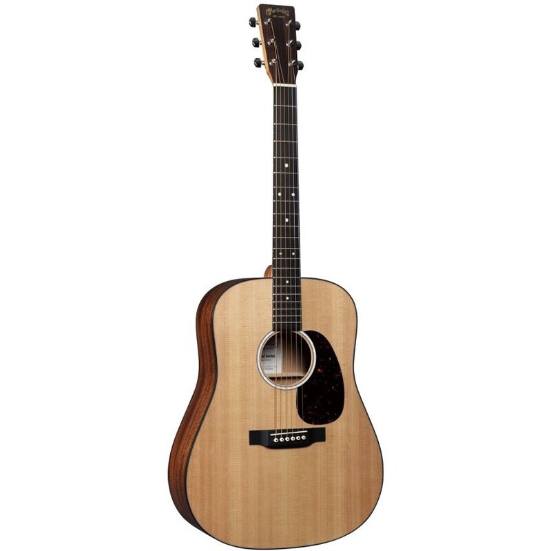 Martin D-10E Road Series Acoustic-Electric Guitar - Natural Stika Spruce (Includes Softshell Case)