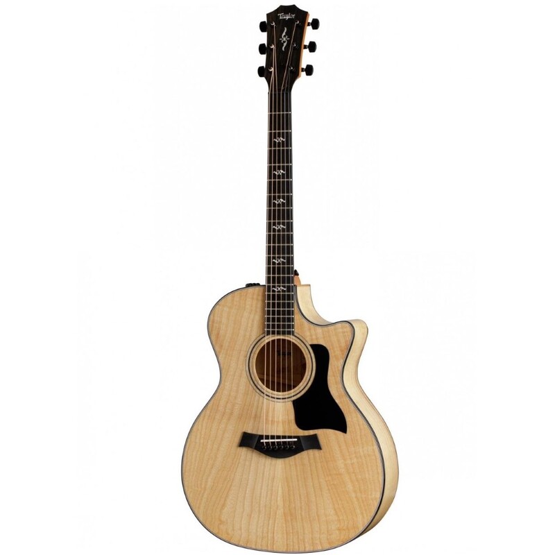 Taylor 424CE Deluxe Urban Ash Limited Grand Auditorium Acoustic-Electric Guitar - Natural (Includes Taylor Hardshell Case)