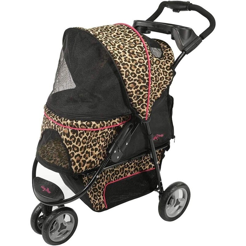 Petmate Promenade Pet Stroller - 37 x 20 Inch - Cheetah