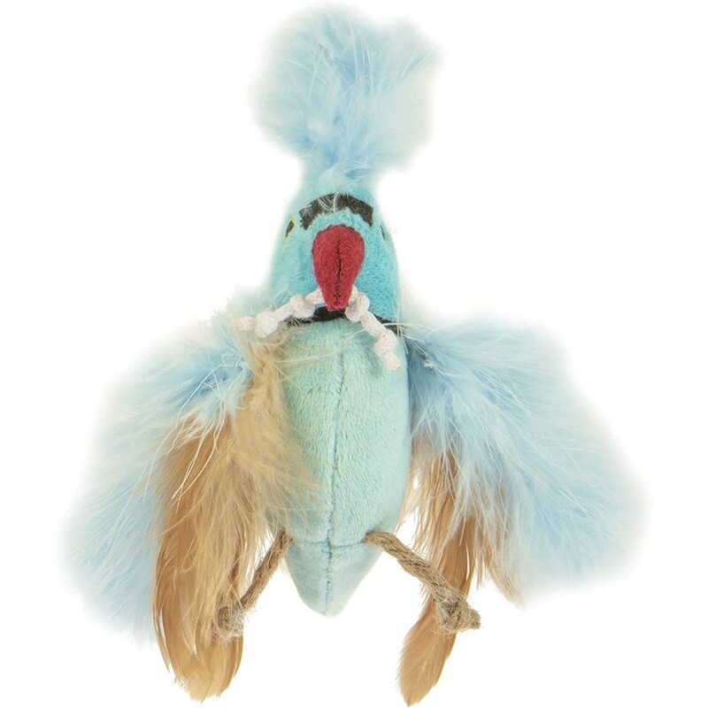 Petlinks Blue Beauty Soft Plush Catnip & Silvervine Bird and Feather Cat Toy