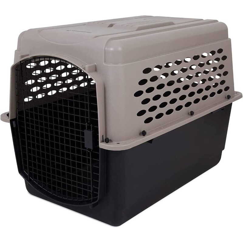 Petmate 21950 Vari Kennel II Traditional - Taupe/Black - 40" - x Large Iata Airline Approved Carry Transport Box