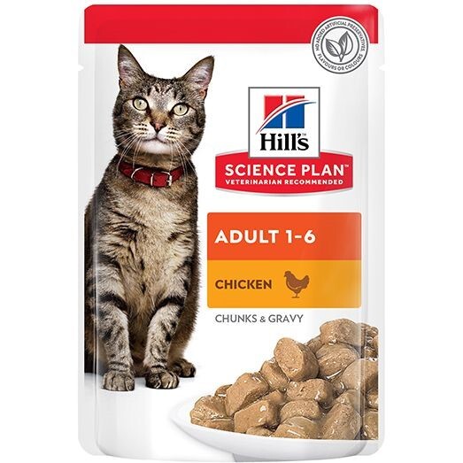 Hill's Science Plan Adult Wet Cat Food Chicken Pouches - 85G