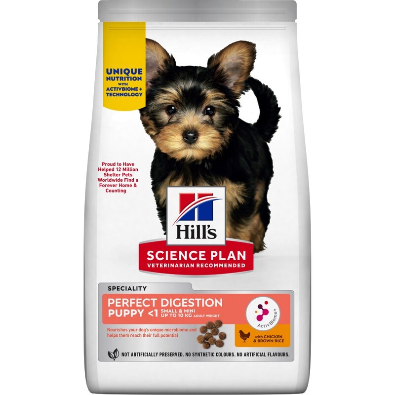 Hill's Science Plan Perfect Digestion Small & Mini Puppy Dry Food with Chicken and Brown Rice - 3Kg
