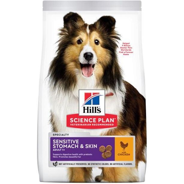 Hill's Science Plan Sensitive Stomach & Skin Medium Adult Dog Food with Chicken - 2.5Kg